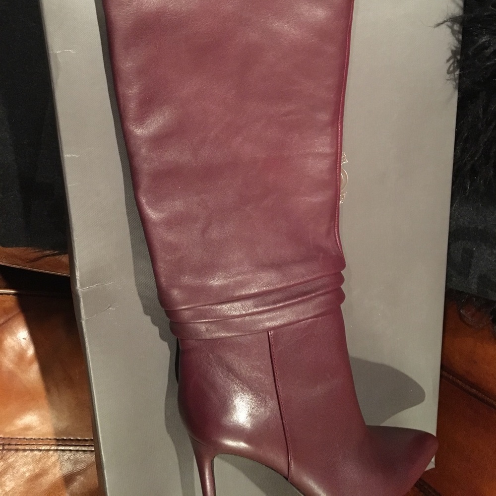 Burgundy boots